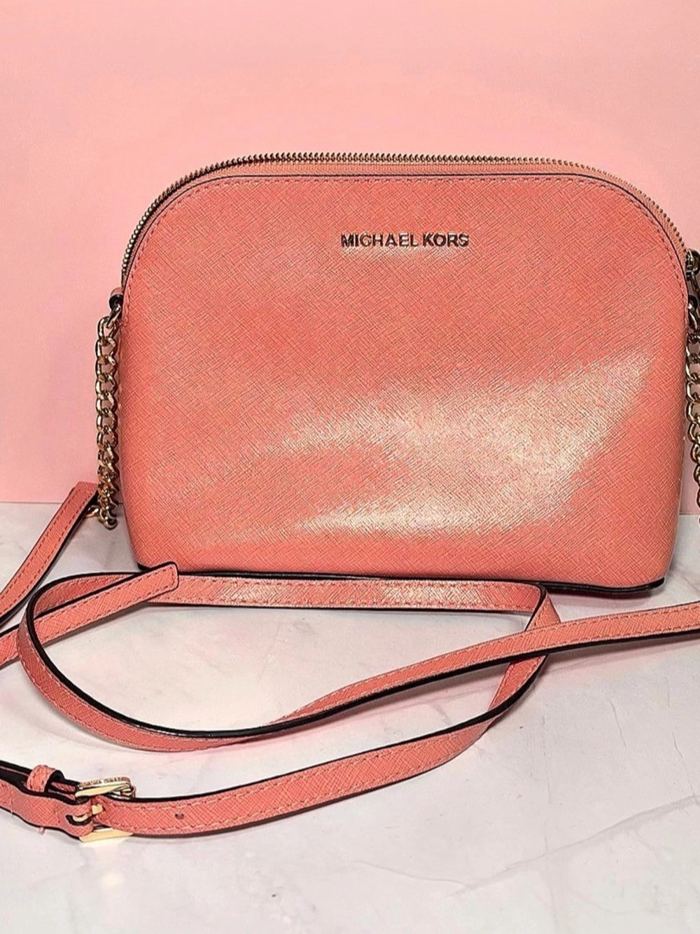 Michael Kors Coral Dome Crossbody Bag